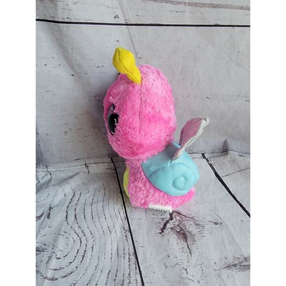 Hatchimals 6in Snail Big Blue Glitter Eyes Pink Plush Stuffed Animal - Picture 6 of 8